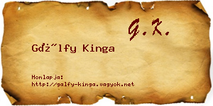 Gálfy Kinga névjegykártya